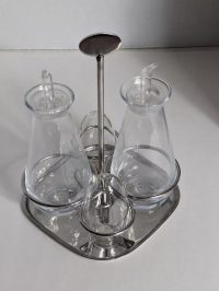 CRUET & SALT CELLAR SET 5P. GRAND HOTEL-mepra