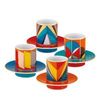 Set 4 Coffee Cups & Saucers Futuris Vista Alegre