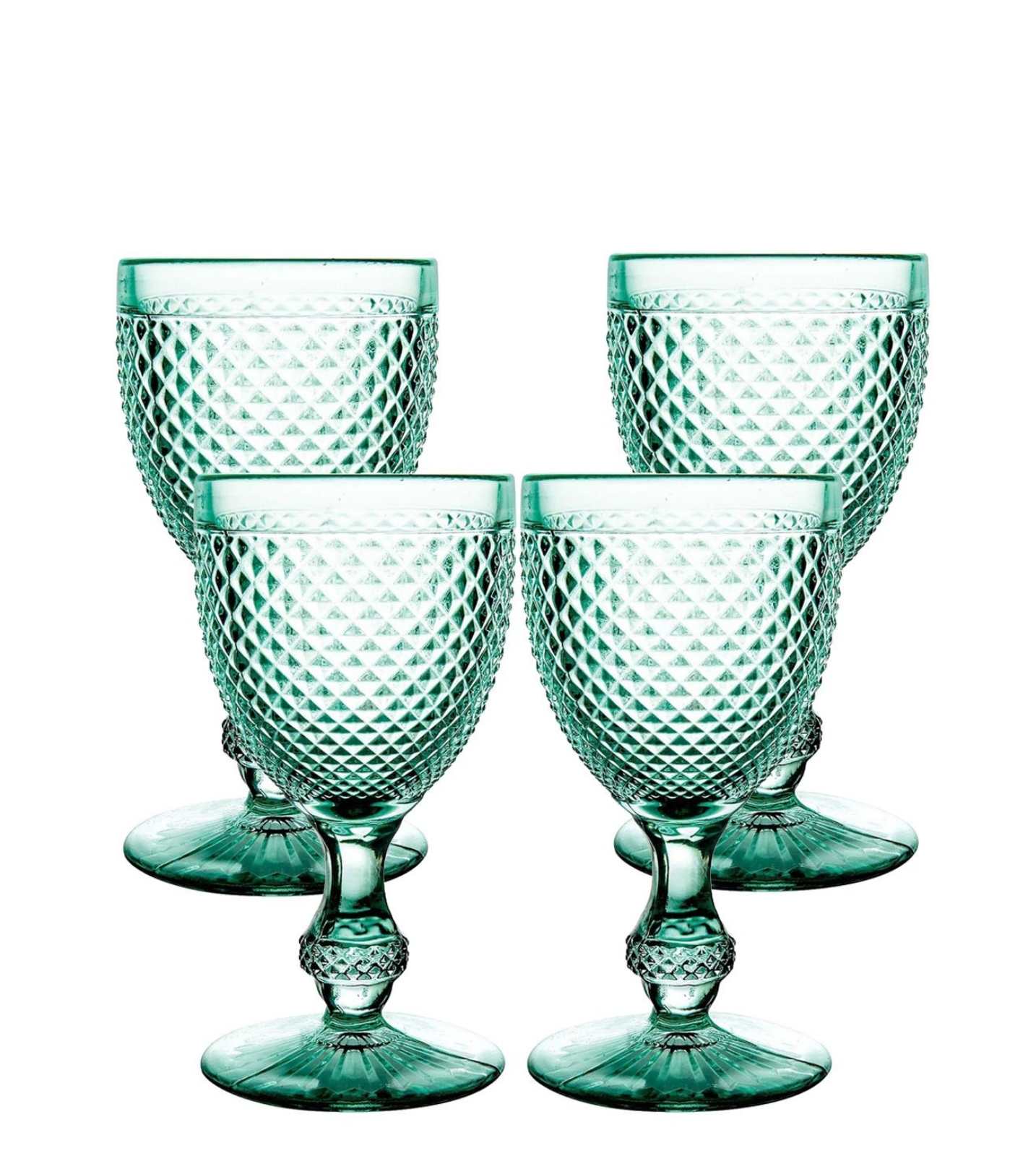 Set with 4 water Goblets Mint Green Vista Alegre