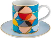 Tea Cup With Saucer Futurismo pack of 4 Vista Alegre
