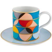 Tea Cup With Saucer Futurismo pack of 4 Vista Alegre
